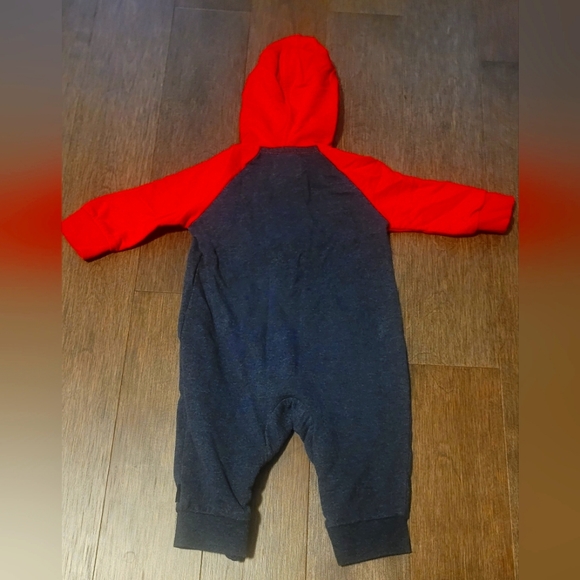 Baby Converse Hoodie Romper - Navy/Red - Size 6M - Picture 3 of 4
